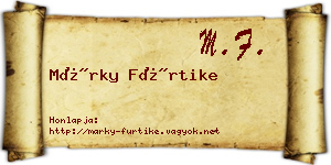 Márky Fürtike névjegykártya